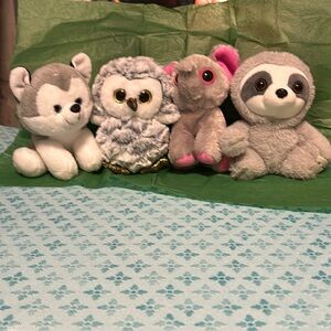 Lot of 4 stuffed animal opération enfants soleil